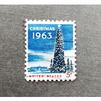 Марка США 1963 год Рождество