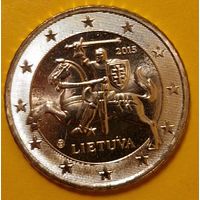 Литва 50 евроцентов 2015 стандартная UNC из ролла