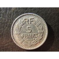 Франция.5 франков.1946. С 20 копеек. Распродажа коллекции. Смотрите другие лоты.