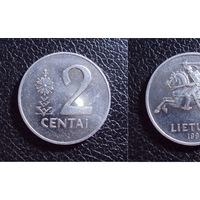 Литва 2 цента 1991 год