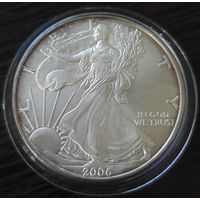 США 1 доллар, 2006 года. Американский серебряный орёл. UNC