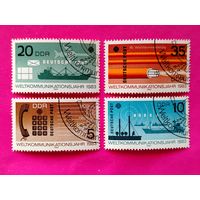 ГДР. Всемирный год связи. ( 4 марки ) 1983 года. 1-14.