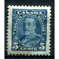 Британские колонии - Канада - 1935г. - король Георг V, 5 с - 1 марка - MH с утончением [Mi 188]. #3-WB-92-A-1
