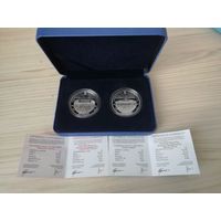 Комплект Чемпионат мира по хоккею 2014 года. Минск-Арена, 20 рублей 2012, Чемпионат мира по хоккею 2014 года. Чижовка-Арена, 20 рублей 2012,
