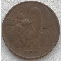 Италия 10 чентезимо 1922 г.