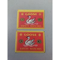 Спичечные этикетки АО Солнце. GOOSE.1998 год