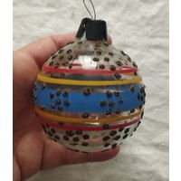 Ёлочная игрушка шар толстые стекло