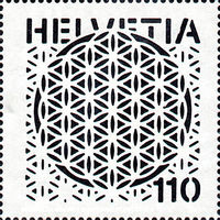 Цветок жизни (лазерная резка) Швейцария 2023 год серия из 1 марки