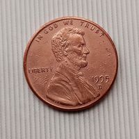 1 цент 1995(D) года США. Красивая монета!