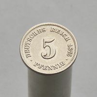 Германия 5 пфеннигов 1875 С