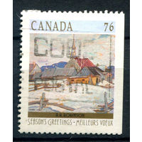 Канада - 1989г. - Рождество, картины, 76 с - 1 марка - гашёная [Mi 1156]. #3-WB-96-B-1