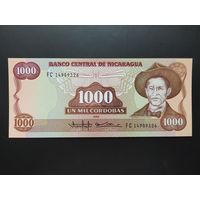 Никарагуа. 1000 кордоба (образца 1985 года, P156b, UNC)