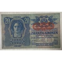 Банкнота 20 крон 1913 год. Австро - Венгрия. С рубля без МЦ.