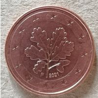 Германия 5 евроцентов 2021 год, "F", KM# 209