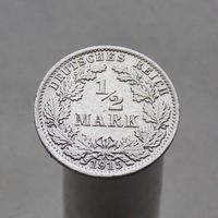Германия 1/2 марки 1915 A