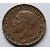 Великобритания. Фартинг 1929 года.