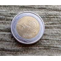 Werty71 Перу 2 новых соля 2002 Блеск