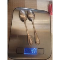 Ложки , 2 штуки , серебро , Европа , 800 проба