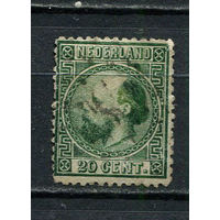 Нидерланды - 1867/1870 - Король Вильгельм III 20С - [Mi.10IIC] - 1 марка. Гашеная.  (Лот 10JN)-T4P1
