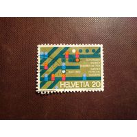 Швейцария 1972 г.125 лет швейцарским железным дорогам 1847–1972.Таблица корректировки железнодорожных путей./22а/