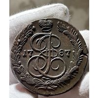 5 копеек 1787 КМ без МЦ.AU.