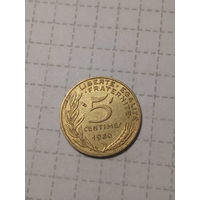 5 сантимов Франция 1980 год