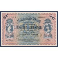 Германия, Саксония (Дрезден) 500 марок 1922 г.,  P-S954b (XI, Саксония, бог-покровитель торговли Меркурий), aUNC-
