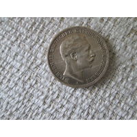 3 марки  ,  Германия , Пруссия  ,  Вильгельм  2 , 1909 г.