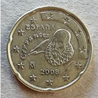 Испания 20 евроцентов 2008 год, KM# 1071