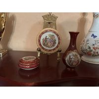Набор миниатюр Ваза шкатулка Лимож Фрагонар Бордо Франция виниаж