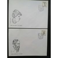 Польша 1986 Два КПД с полной серией марок "Голова в Вавельском замке Кракова" (спецгашение) Mi.3036-3037 каталог 2.60 евро