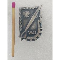 Знак ПНР. WAT. Военно-техническая академия им. Ярослава Домбровского. тяжёлый