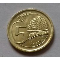 5 центов, Сингапур 2018 г.