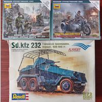 3 сборных модели 1/72: Пехота с поддержкой ВОВ. Вермахт.