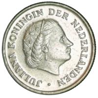 10 центов 1977 г., Нидерланды