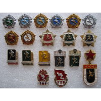 ГТО, БГТО, воин-спортсмен, разряды, подборка значков с клеймом ЗСЗ