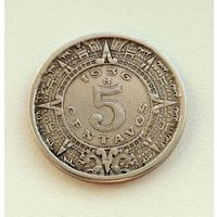 Мексика 5 сентавос 1936г.