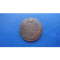 2 копейки 1757 перечекан                                                                                                          (4840)