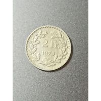 Швейцарские 2 франка 1979 года