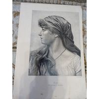 Гравюра Клеа с картины И.Женишка 26х19.5 см кон. 19-нач. 20 века тип. Эд Гоппе