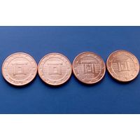 Мальта. 1 евроцент 2019.  UNC