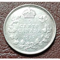 Канада 5 центов, 1917    ( 1-2-1 )