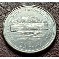 Канада 25 центов, 1992 Британская Колумбия     ( 2-1-3 )