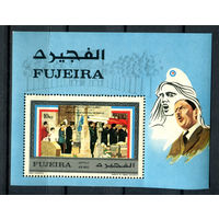 Фуджейра - 1971г. - Шарль де Голль - 1 блок - полная серия, MNH [Mi bl. 44 А]. #O-Bl-Z-2-4