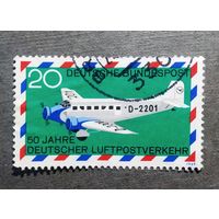 Марка Германия 1969 год 50 лет авиапочте