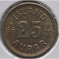 Исландия 25 эйре 1925 г. В холдере