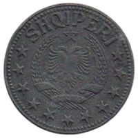 НАРОДНАЯ РЕСПУБЛИКА АЛБАНИЯ 1 ЛЕК 1957. ЦИНК