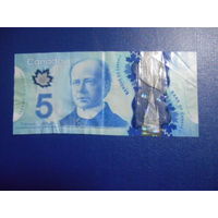 Канада 5 долларов 2013 г Подвергалась темп. воздействию