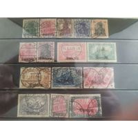Данциг 1920 Надп на марках Германии Полная # 1-17