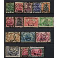 Данциг 1920 Надп на марках Германии Полная # 1-17